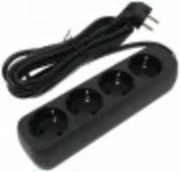 Сетевой фильтр Defender M418 1.8м черный (99325)