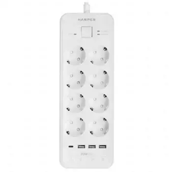 Сетевой фильтр Harper UCH-650 White