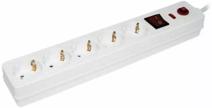 Сетевой фильтр IEK СФ-05К 1.5м/5роз белый (WFP10-16-05-01-N)