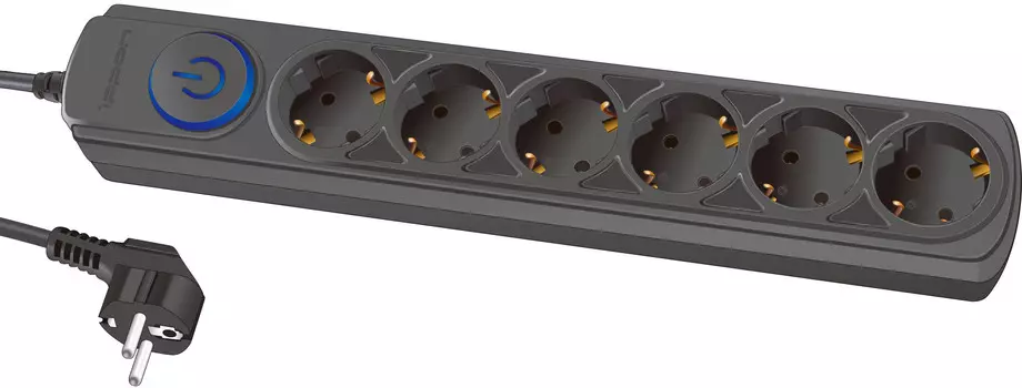 Сетевой фильтр Ippon BK-6-EU-5-10-B (5м 6роз.) черный