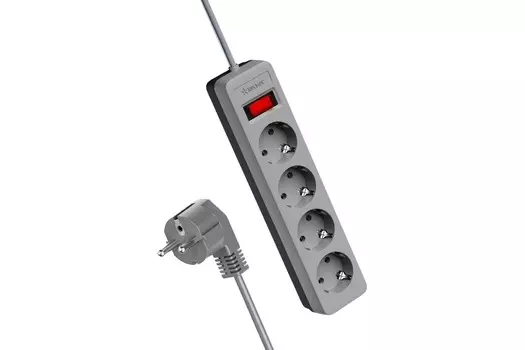 Сетевой фильтр Космос FKsm1.5m-4g(G) серый