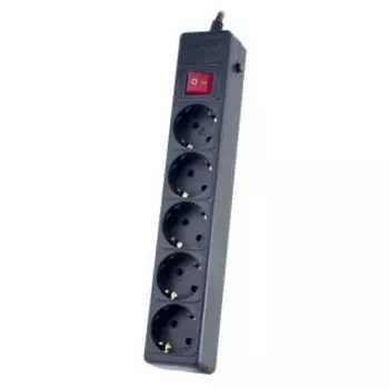 Сетевой фильтр Perfeo PF-A4660 (3м, 5 роз) черный