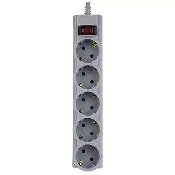 Сетевой фильтр Perfeo PF-A4719 (5роз. 5м) серый