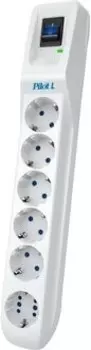 Сетевой фильтр Pilot L (GP) 171 (1.8м 6 роз.) белый
