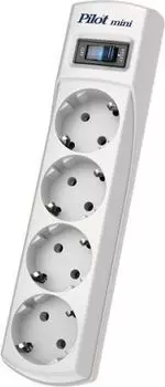 Сетевой фильтр Pilot mini (3м, 4 розетки, белый)