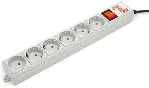 Сетевой фильтр Powercube SPG(5+1)-B-15 серый (5м 6роз.)