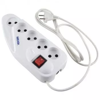 Сетевой фильтр Vektor Lite 5роз. б/з 1,8м