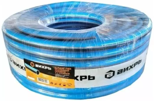 Шланг Вихрь 3/4 25м армированный черный/голубой (73/7/2/11)