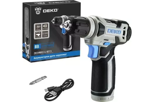 Шуруповерт Deko ZKCD80FU-Li SET 3 (063-4128)
