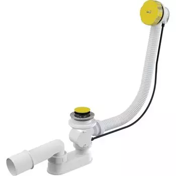 Сифон Alca Plast A55GOLD для ванны автомат комплект металл/металл, золотой