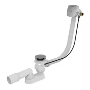 Сифон Alca Plast A564CRM1-100 для ванны пластик хром