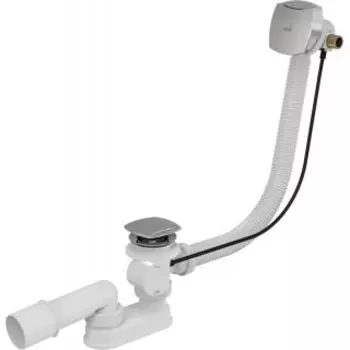 Сифон Alca Plast A564CRM3-100 для ванны пластик хром