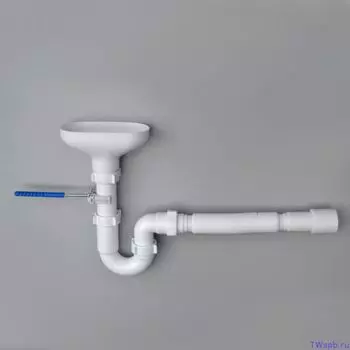 Сифон Ani plast ANI DR0115 1 1/240 прямоточный с разрывом струи и гибкой трубой 40*40/50мм