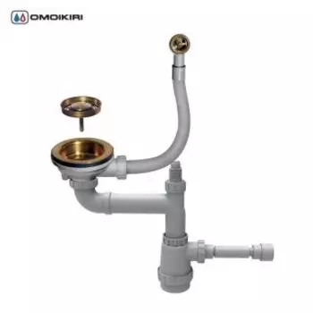 Сифон Omoikiri WK-1-R-AB античная латунь