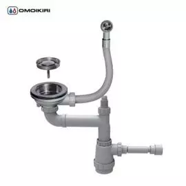 Сифон Omoikiri WK-1-R-IN нержавеющая сталь