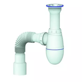 Сифон Unicorn B120 для кухни 1.1/2х40 литой нерж. выпуск 40x40/50 (ИС.110313)