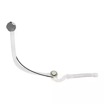 Сифон Viant ПРОФИ VV-371 (для ванны, проточного типа, с полуавтоматическим сливом, с нерж. чашкой 70 мм, с гофр. трубой 40-40/50 L600мм)