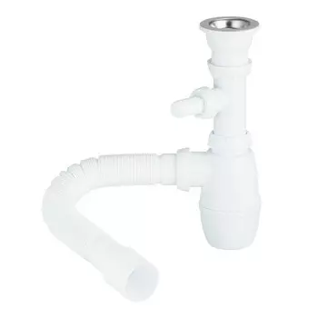 Сифон Wirquin МИНОР с выпуском 1 1/2*40 мм с отв.для стир.машины и трубой 40*40/50мм (SM1202) (30718030)