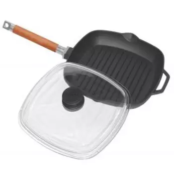 Сковорода Биол 1028С со стекл. крышкой и с/ручкой