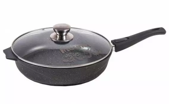 Сковорода Мечта Гранит star 24см стекл.крышка (С24803)