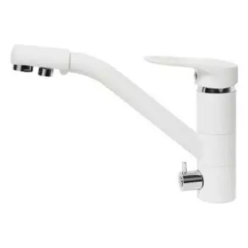Смеситель для кухни АкваГранитЭкс C-6040 белый (331)