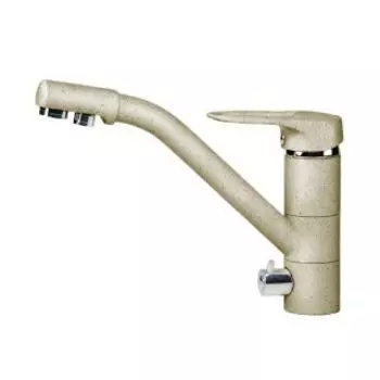 Смеситель для кухни АкваГранитЭкс C-6040 песочный (302)
