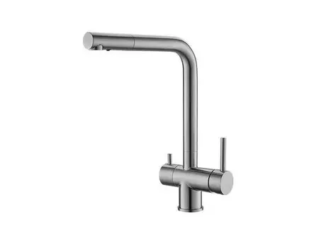 Смеситель для кухни Alveus Aquila Sat сатинированная сталь (1139805)
