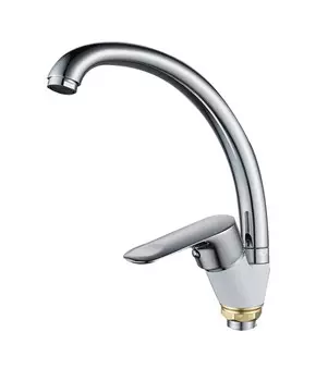 Смеситель для кухни Ammore A5008-C белый/хром