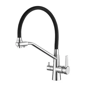 Смеситель для кухни Aquanika COMFORT AQC013CRBL хром/черный