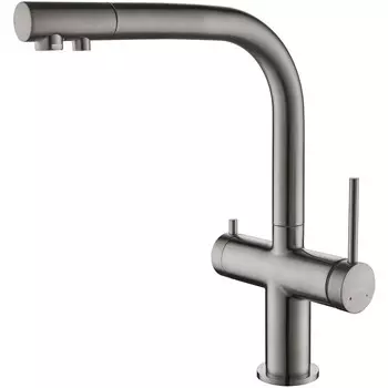 Смеситель для кухни Aquatek ЕВРОПА шлиф. черный хром AQ1385BGM