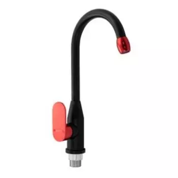 Смеситель для кухни Brimix 80208 черный с красным