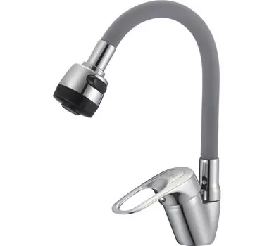 Смеситель для кухни D-Lin D150628-2T хром/серый