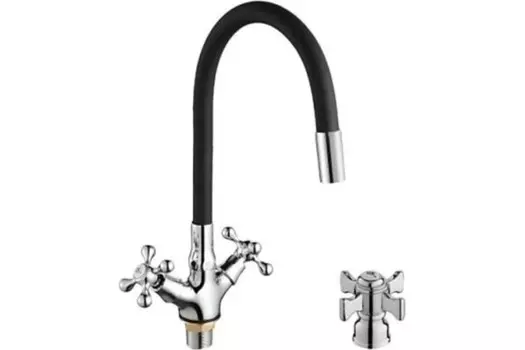Смеситель для кухни D-Lin D153807-1 хром/черный