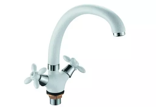 Смеситель для кухни D-Lin D153808-C белый