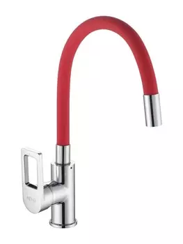 Смеситель для кухни D-Lin D155308-4 хром/красный