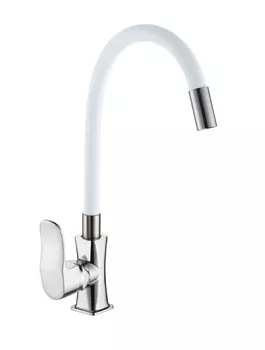 Смеситель для кухни D-Lin D155318-3 хром/белый
