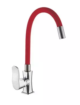 Смеситель для кухни D-Lin D155318-4 хром/красный