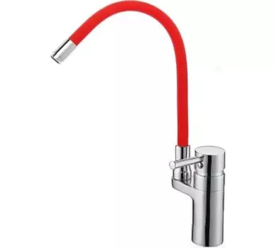 Смеситель для кухни D-Lin D157315-4 хром/красный