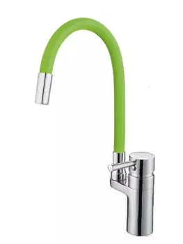 Смеситель для кухни D-Lin D157315-5 хром/зеленый