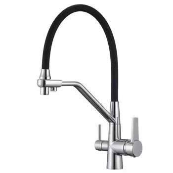 Смеситель для кухни D-Lin D159317 хром/черный