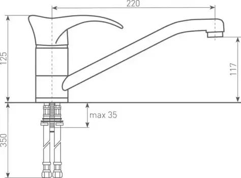 Смеситель для кухни Ecoshtein ES 0200 Мокко