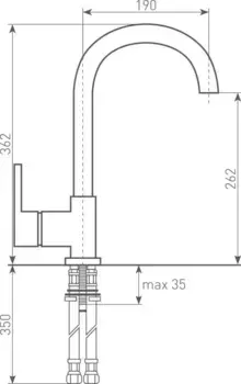 Смеситель для кухни Ecoshtein ES 0500 мокко