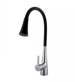 Смеситель для кухни Fashun A4153-B14 хром/чёрный