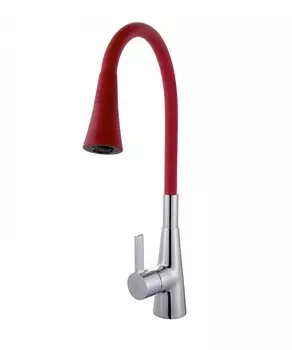 Смеситель для кухни Fashun A4153-B16 хром/красный