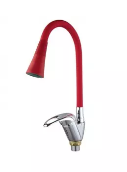 Смеситель для кухни Fashun A4403-A7358 хром/красный