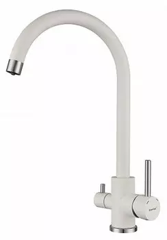 Смеситель для кухни GranFest Z-5420 белый