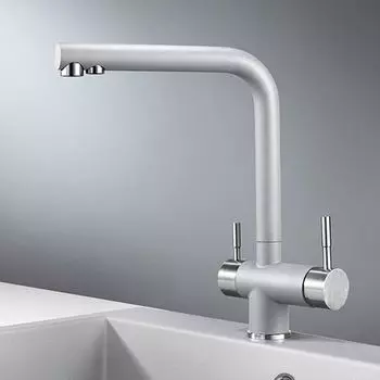 Смеситель для кухни Granula 2305 алюминиум