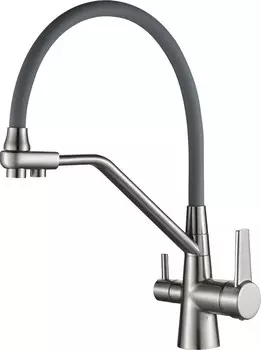 Смеситель для кухни Haiba HB76855-5 сталь