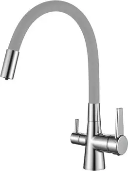 Смеситель для кухни Haiba HB76858-3 пепельный