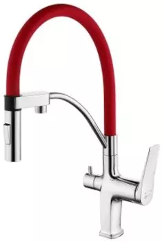 Смеситель для кухни Lemark Comfort LM3074C-Red